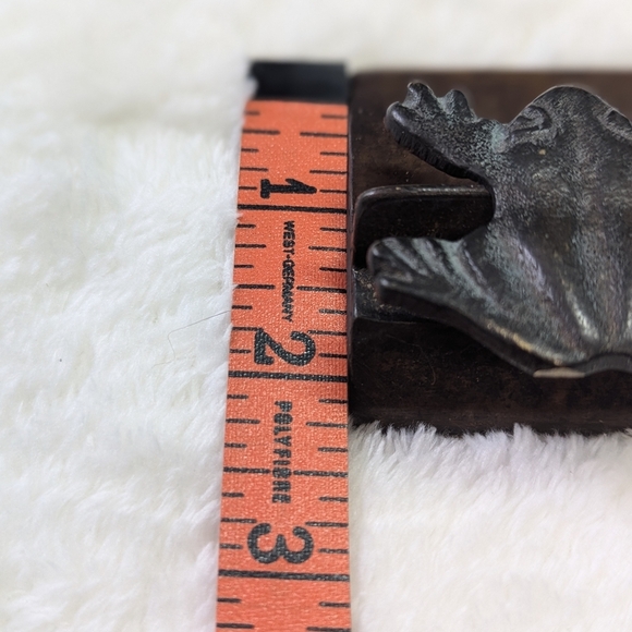 Vintage Bronze Frog Accent Business Card Holder - Picture 9 of 11